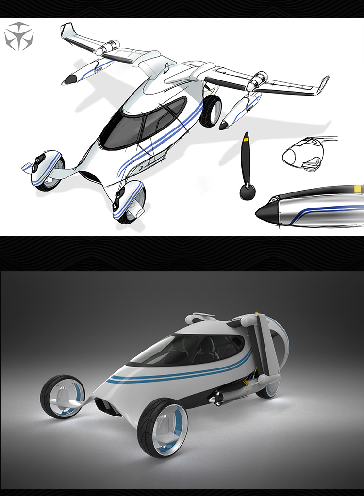 陸空飛行器概念車“犀?！?3D建模、設計流程與模型庫開發(fā)
